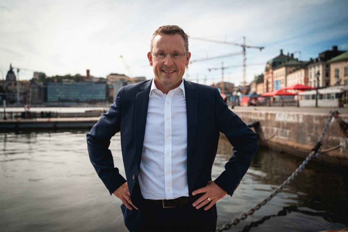 Tony Andersson, VD och Koncernchef för Infrea vid Skeppsbron i Stockholm.